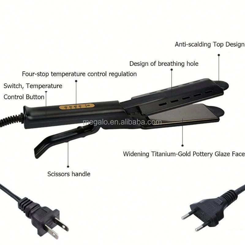 Hair straightener with steam function Electric LCD back Hot Sale stream dry flat iron professional hair straightener Peaceful Pleasures Health and Wellness