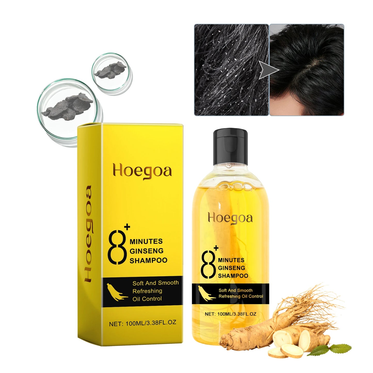 Ginseng Oil Shampoo and Conditioner Hair Strengthens Anti Loss Restore Damaged Cleansing Dandruff Control Hair Growth Shampoo Peaceful Pleasures Health and Wellness