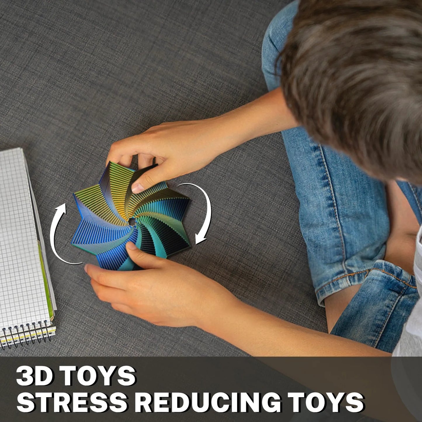 3D Printed Octagonal Fidget Toy – Stress Relief Sensory Spinner