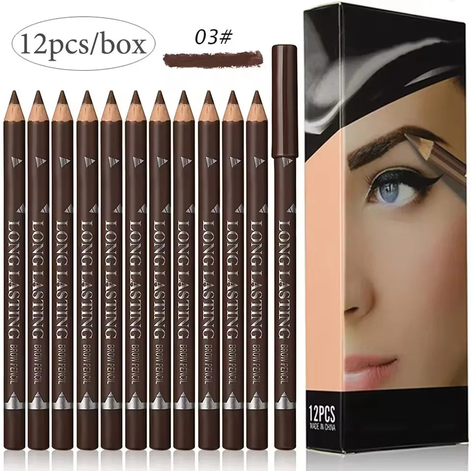 Waterproof Eyebrow Pencil Set 6 or 12 Pcs – Natural Colors