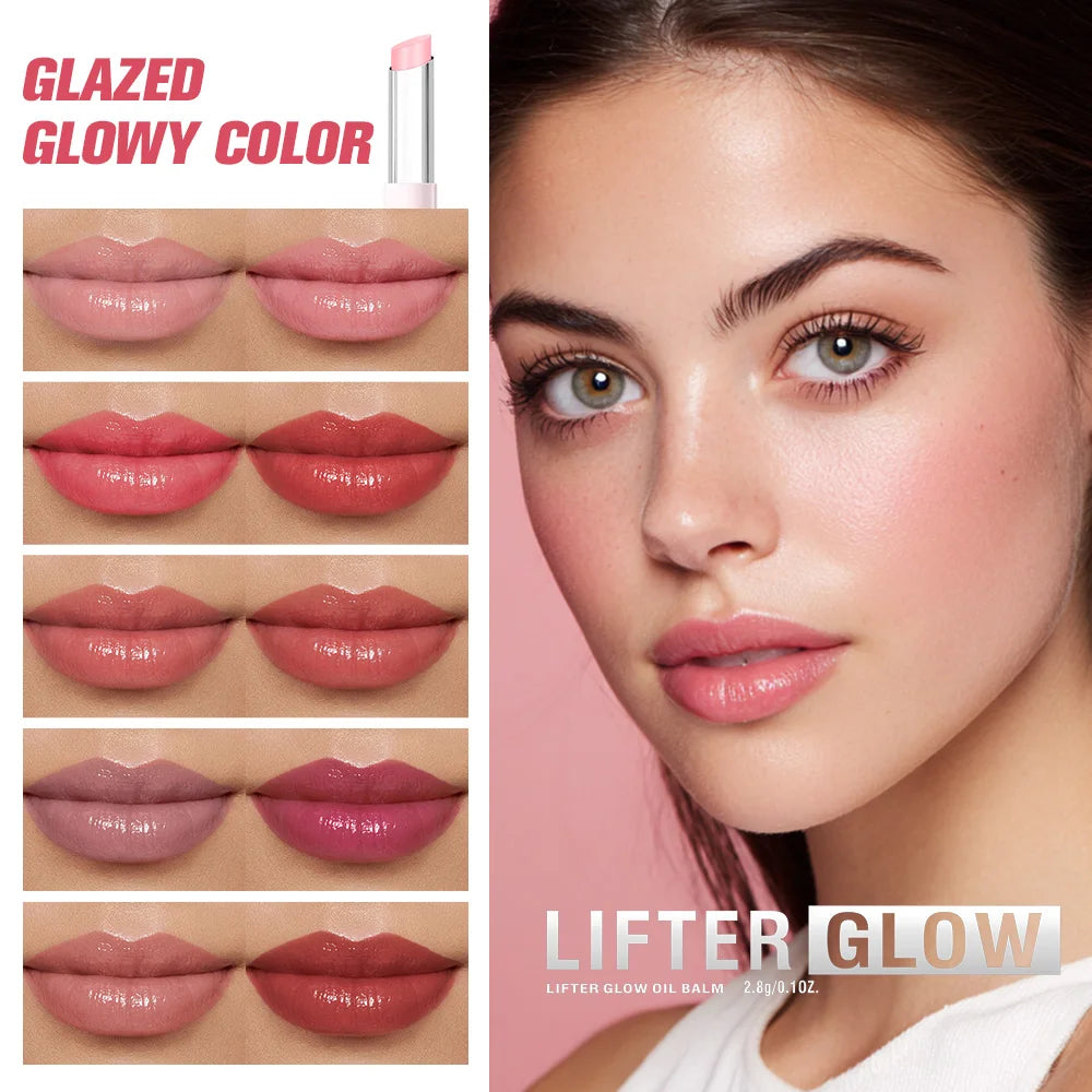 Lakerain Glow Lip Oil Balm Long Lasting Moisturizing Nourishing Daily Care Lip Balm Smooth-melt Softness Texture Natural Makeup Peaceful Pleasures Health and Wellness