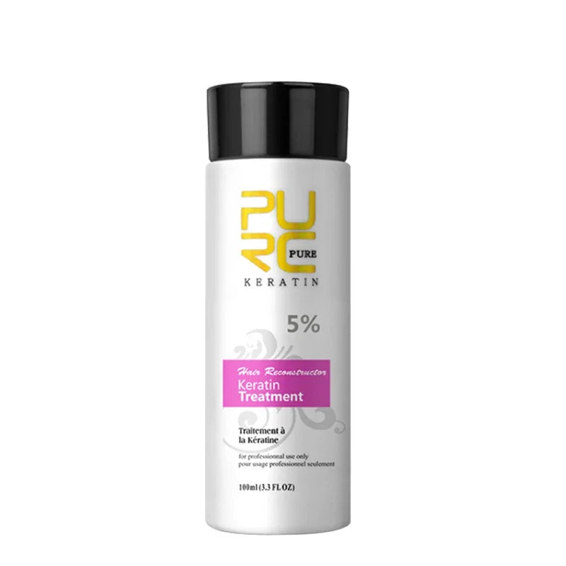 PURC Keratin Treatment Shampoo Conditioner Hair Straightening Products Smoothing Repairing Hair Mask Curly Hair Straighten Care Peaceful Pleasures Health and Wellness 5 Percent