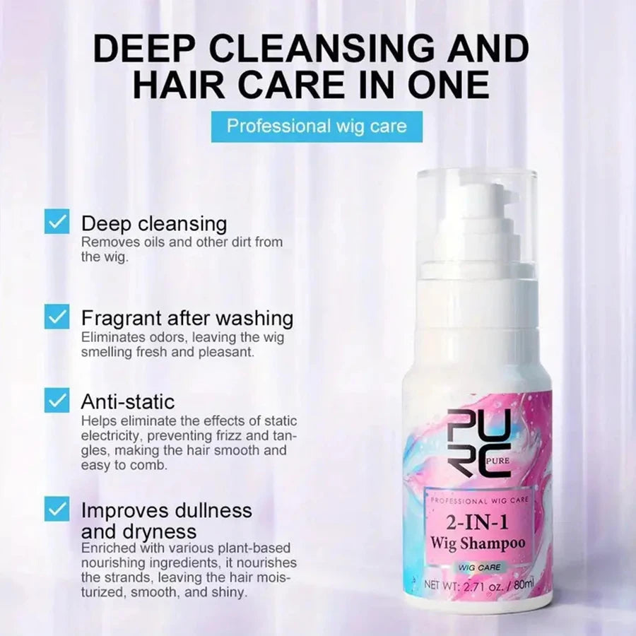 Wig Care Products Kit Shampoo And Conditioner For Wigs Coconut Oil Smoothing Shiny Hair Care Products For Women Wigs Peaceful Pleasures Health and Wellness
