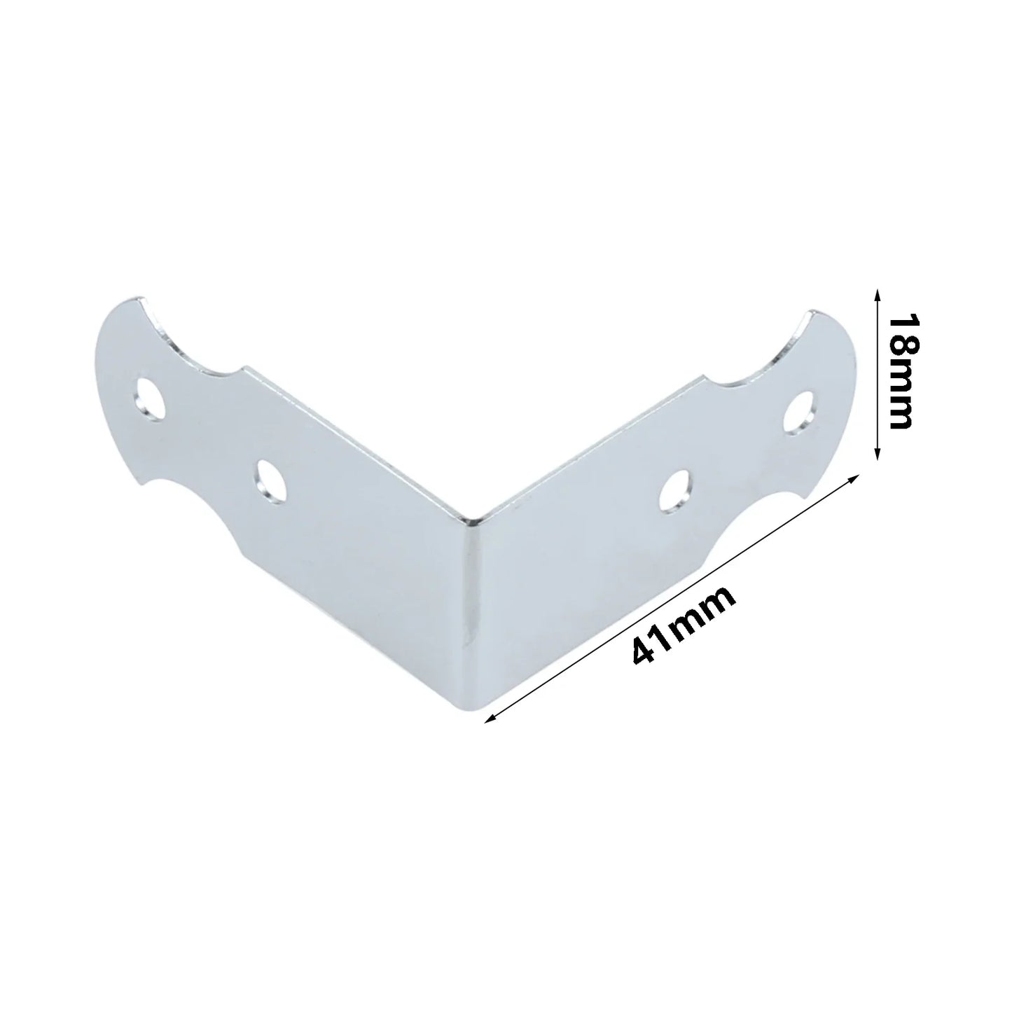 4-Pack Metal Flight Case Corner Protectors – Silver Edge Guards
