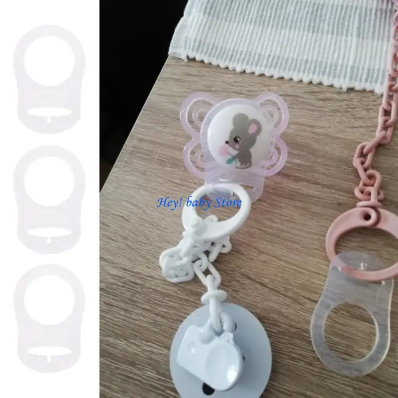 Silicone MAM Pacifier Holder Clip Ring Adapter – 12 Pack