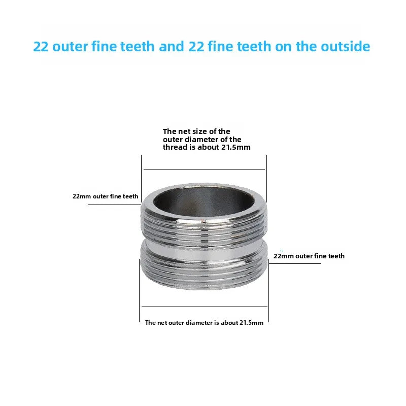 Faucet Thread Adapter 16–32mm Internal & External Fine Tooth