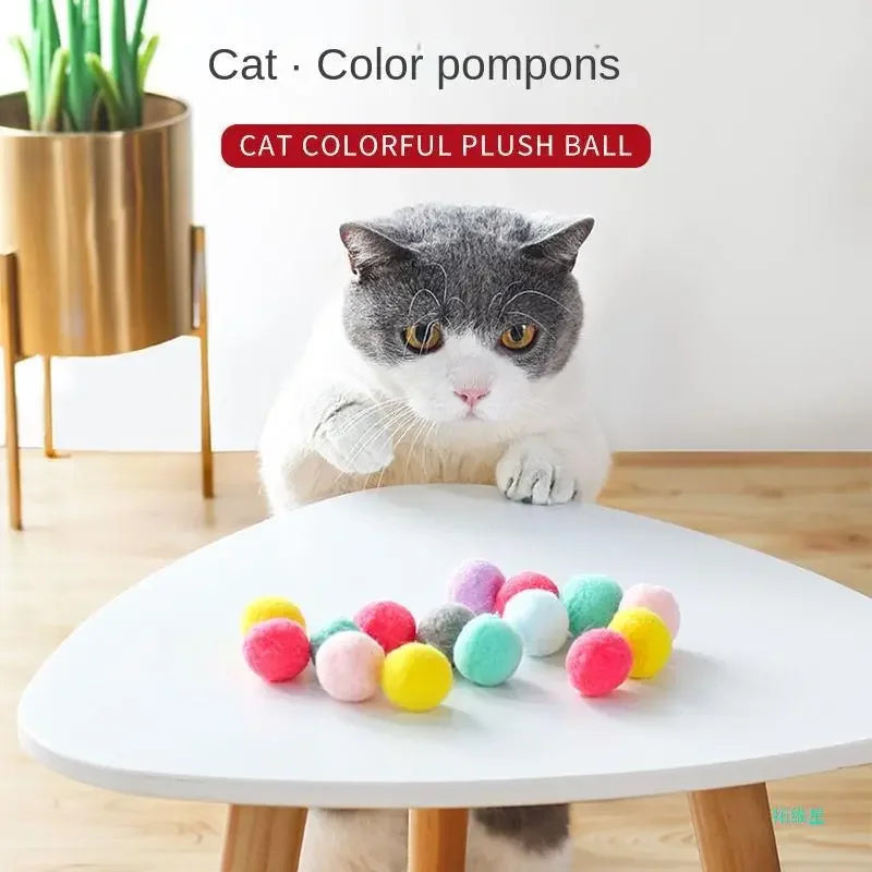 Interactive Cat Ball Launcher Toy – Plush Stretch Balls for Kittens