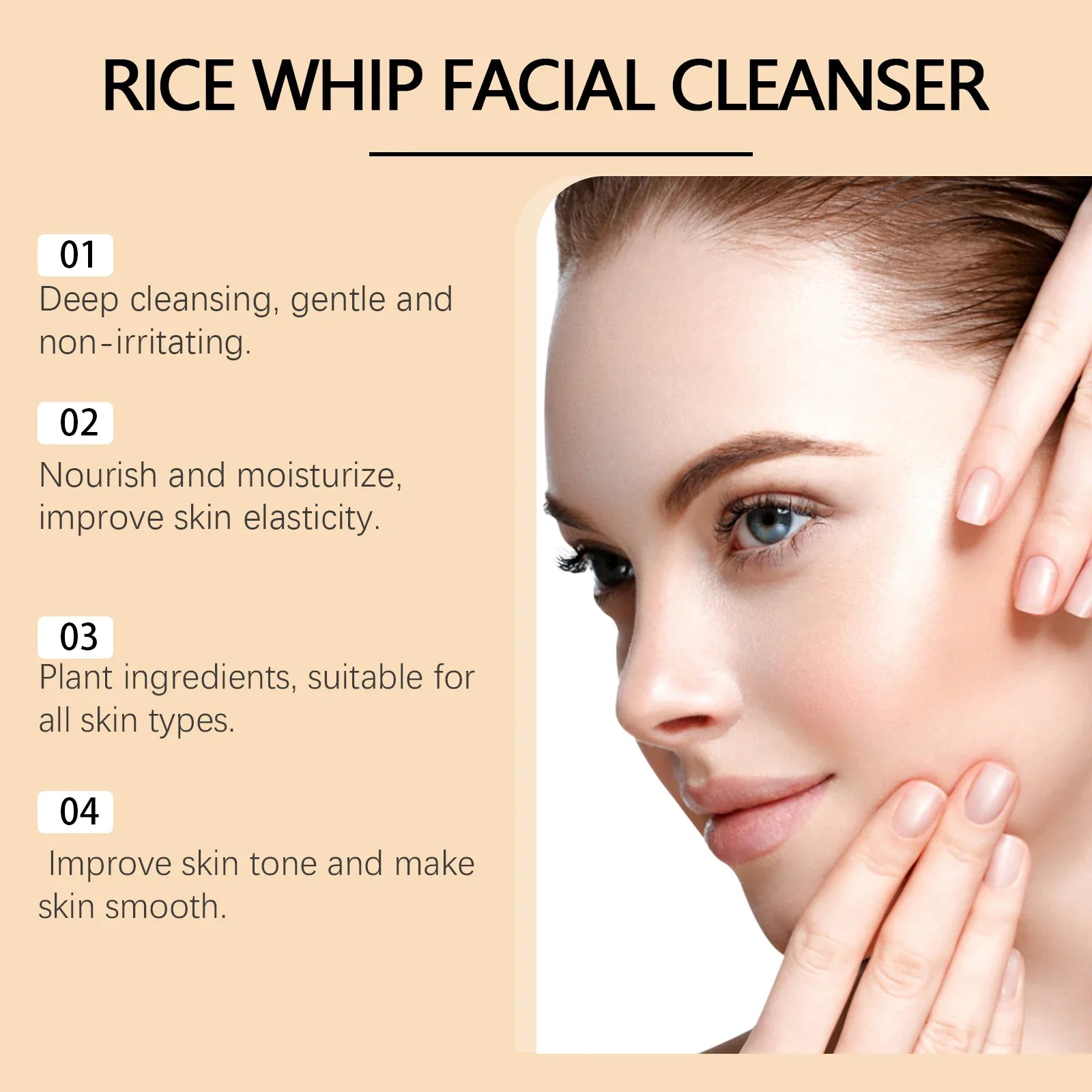 Rice Face Wash – Oil Control, Pore Cleansing & Brightening Facial Foam Cleanser Oasis Select