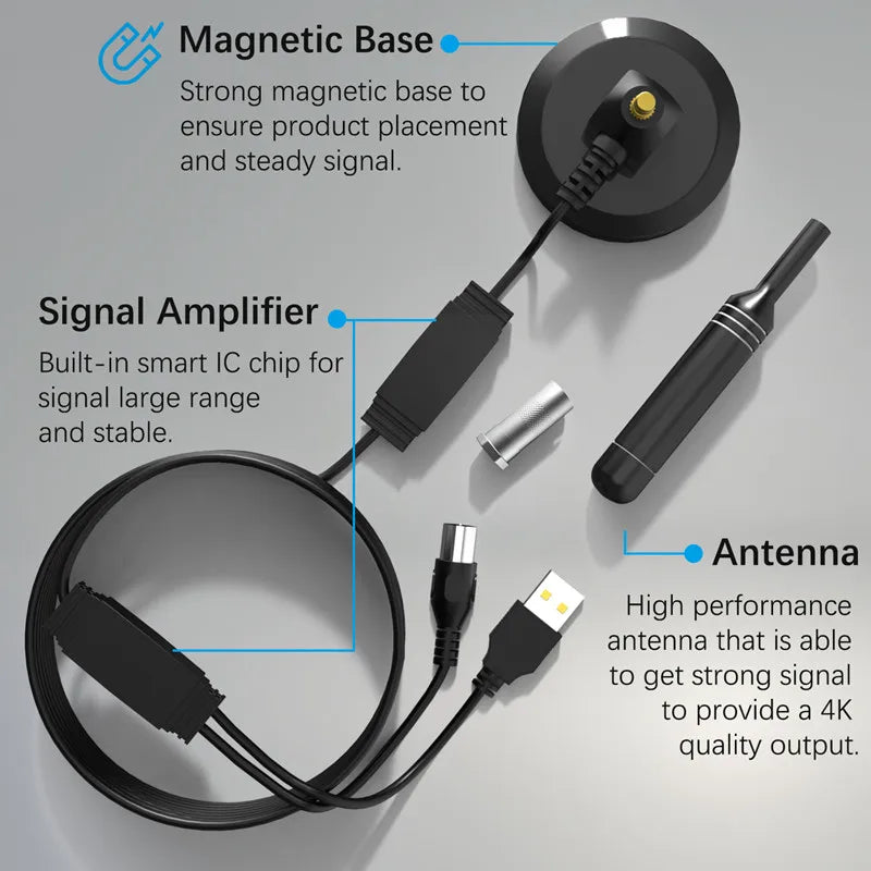 Indoor HDTV DVB-T Digital TV Antenna – Dual Amplifier