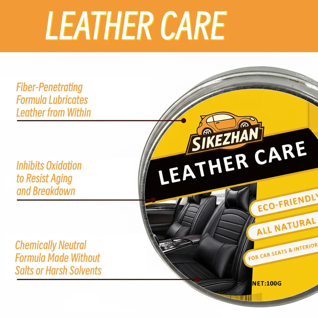 Natural Leather Conditioner Balm – Odorless Car Seat Care Cream