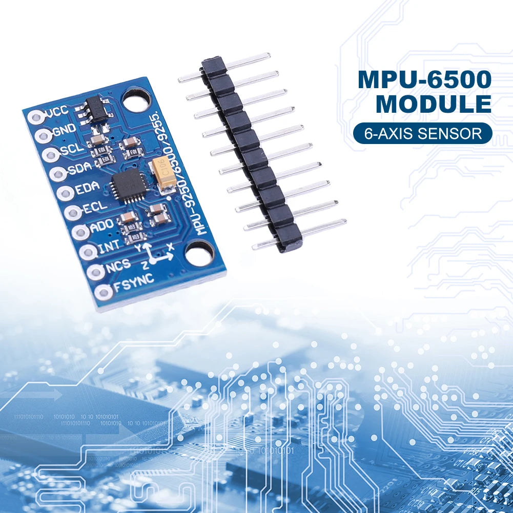 MPU6500 6-Axis Gyroscope Accelerometer Sensor Module IIC I2C SPI GY-6500 6-axis Attitude Gyro Sensor Replace MPU6050 for Arduino Peaceful Pleasures Health and Wellness