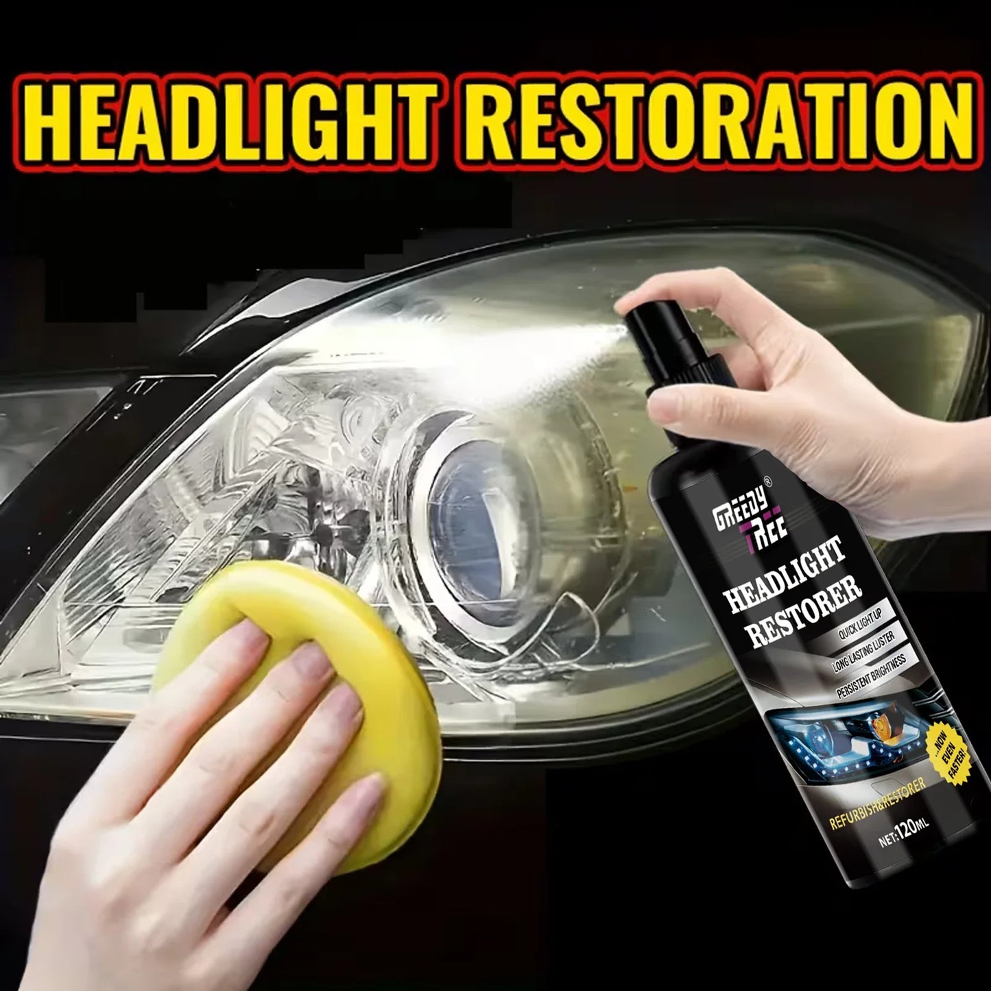 Headlight Restoration Kit – Anti-Yellowing & Oxidation Coating