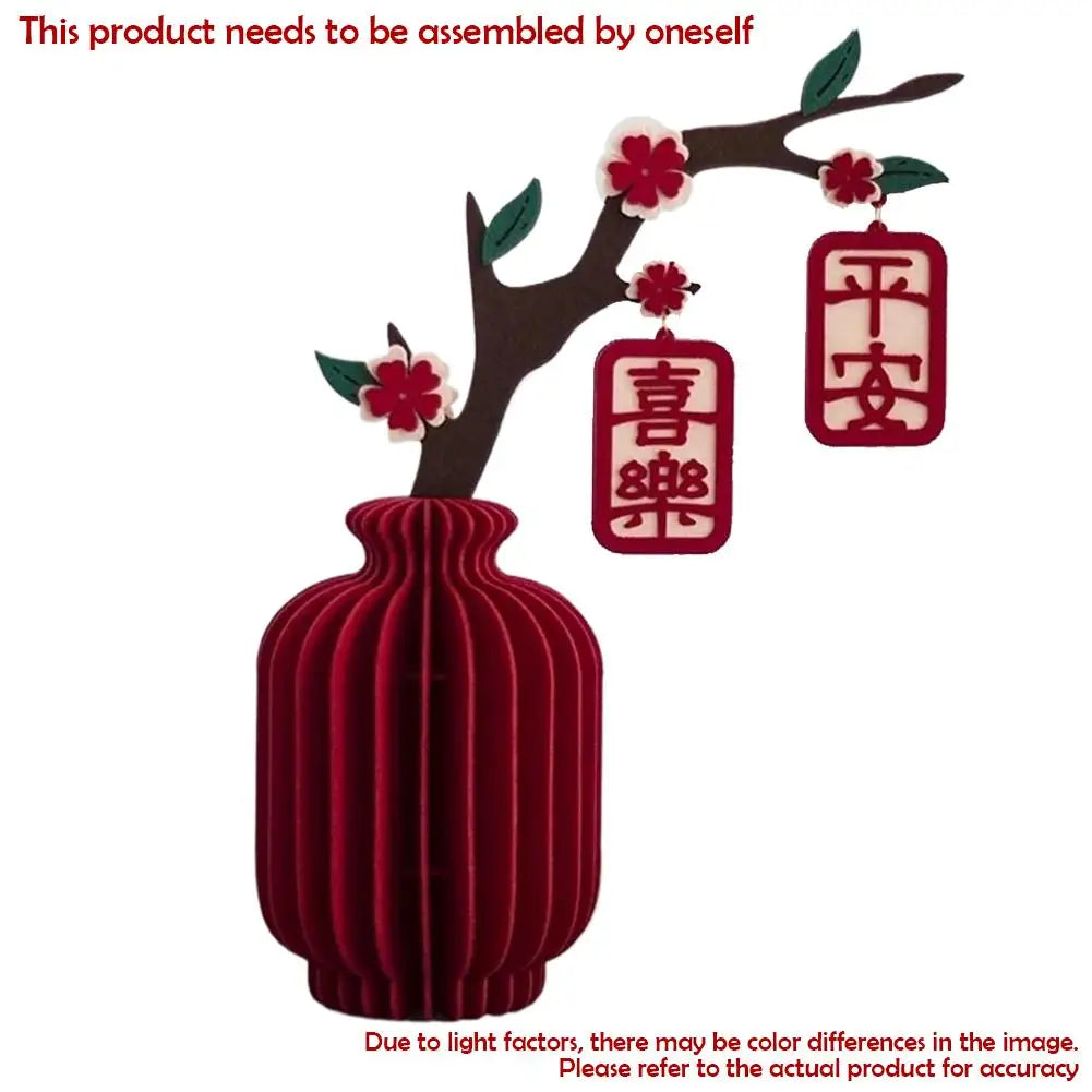 Creative Lantern Design Home Decoration Wedding Room Fabric Vase New Year Living Room Chinese Spring Festival Housewarming Gift Peaceful Pleasures Health and Wellness 01