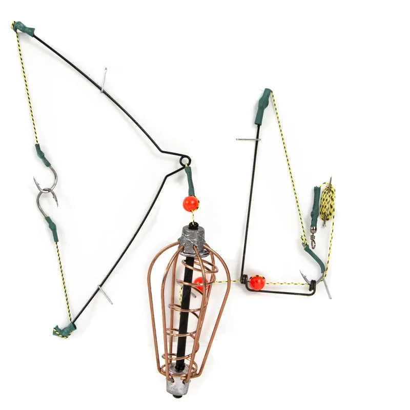 Explosion Fishing Hook Lure Bait Trap Feeder Cage Sharp Stainless