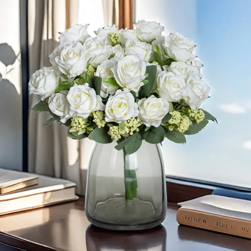Artificial Silk Rose Bouquet | Wedding, Home & Party Decor