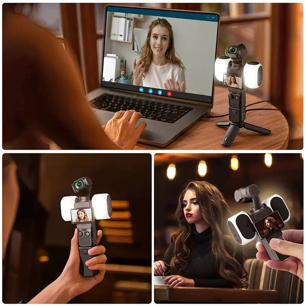 LED Light for DJI OSMO Pocket 3 Magnetic Fill Light Action Camera Adjustable Photography Lighting for DJI OSMO Pocket 4 Peaceful Pleasures Health and Wellness