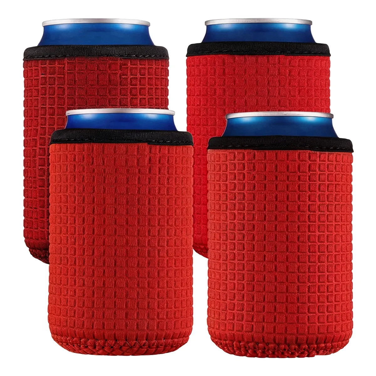 4 Pack 300ml/10oz Beer Bottle Insulator Sleeves, Insulated Reusable Cup Covers for Cans and Bottles, Drink Cooler Sleeve Set Peaceful Pleasures Health and Wellness Watermelon red