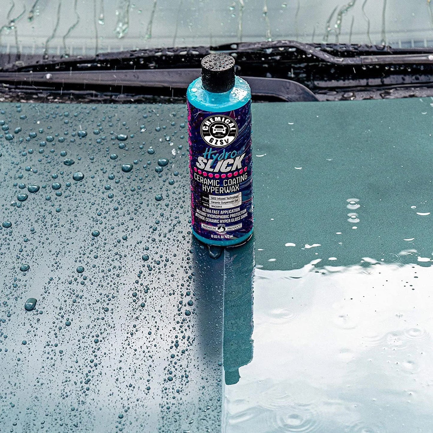Chemical WAC22916 HydroSlick Intense Gloss Sio2 Ceramic Coating Hyperwax Hyper Gloss Shine Safe for Cars Trucks SUVs Motorcycles Peaceful Pleasures Health and Wellness