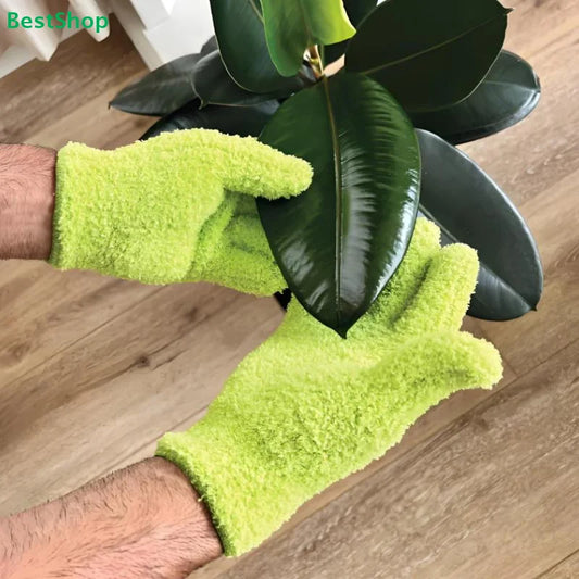 Microfiber Plant Cleaning Gloves | Reusable Dusting Gloves Microfiber Dusting Gloves Oasis Select