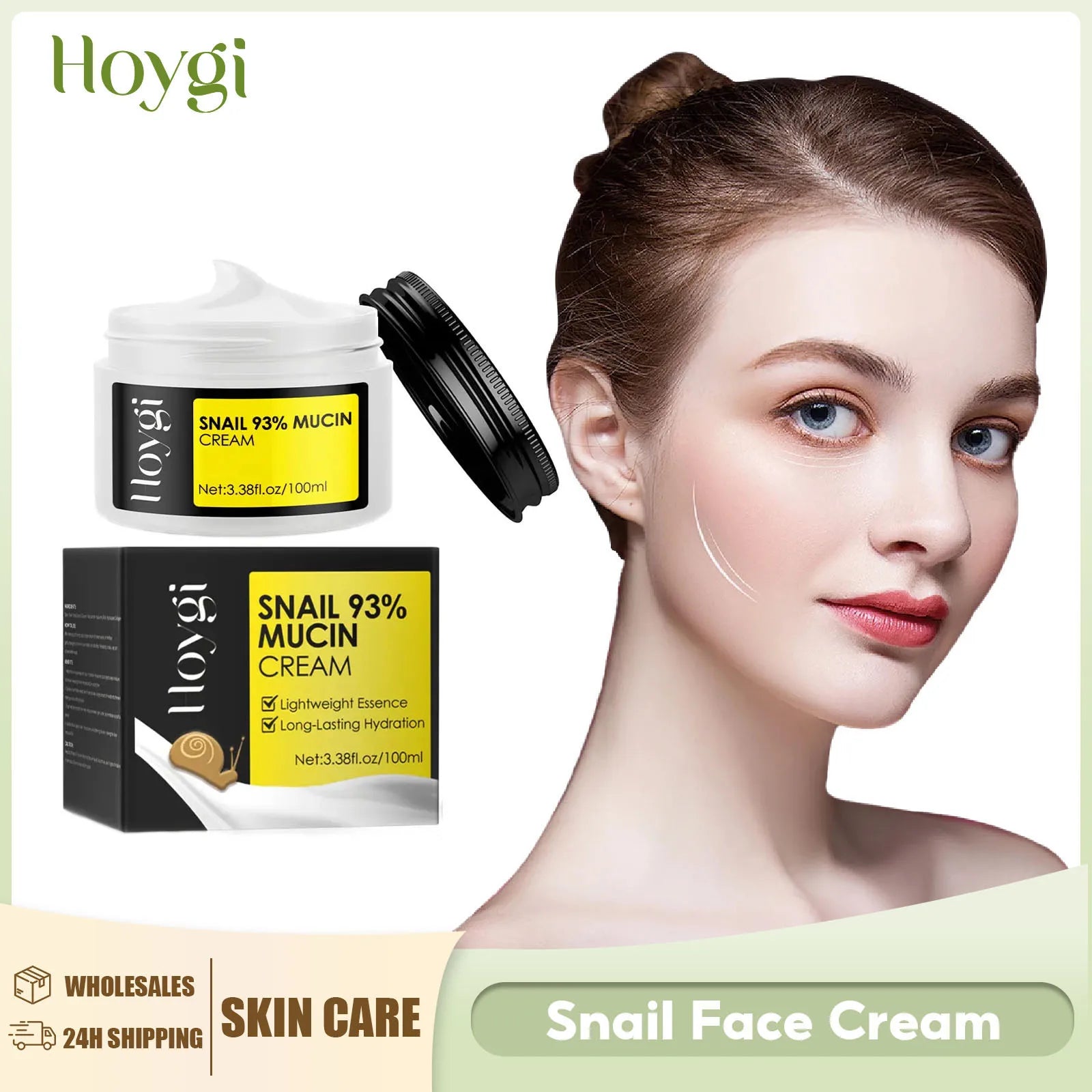 Snail Mucin Cream Anti Aging Lifting Fade Fine Line Repair Smoothing Pores Hydrating Moisturizing Skin Care Collagen Face Cream Peaceful Pleasures Health and Wellness