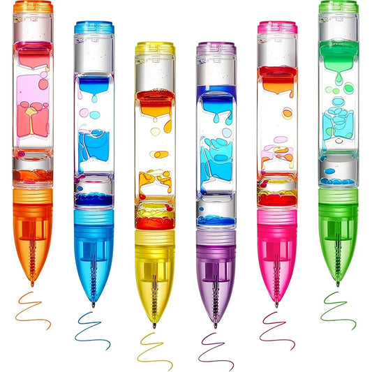Liquid Motion Bubble Pen – Stress Relief Ballpoint, 6 Colors Novelty Ballpoint Pen Peaceful Pleasures Health and Wellness