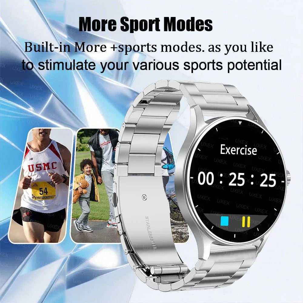 UXEX 1.55" Smart Watch – BT Calls, Fitness & Health Tracker