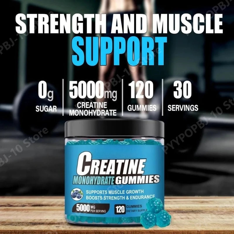Creatine Gummies Blueberry 120 Count – Daily Vitality Supplement