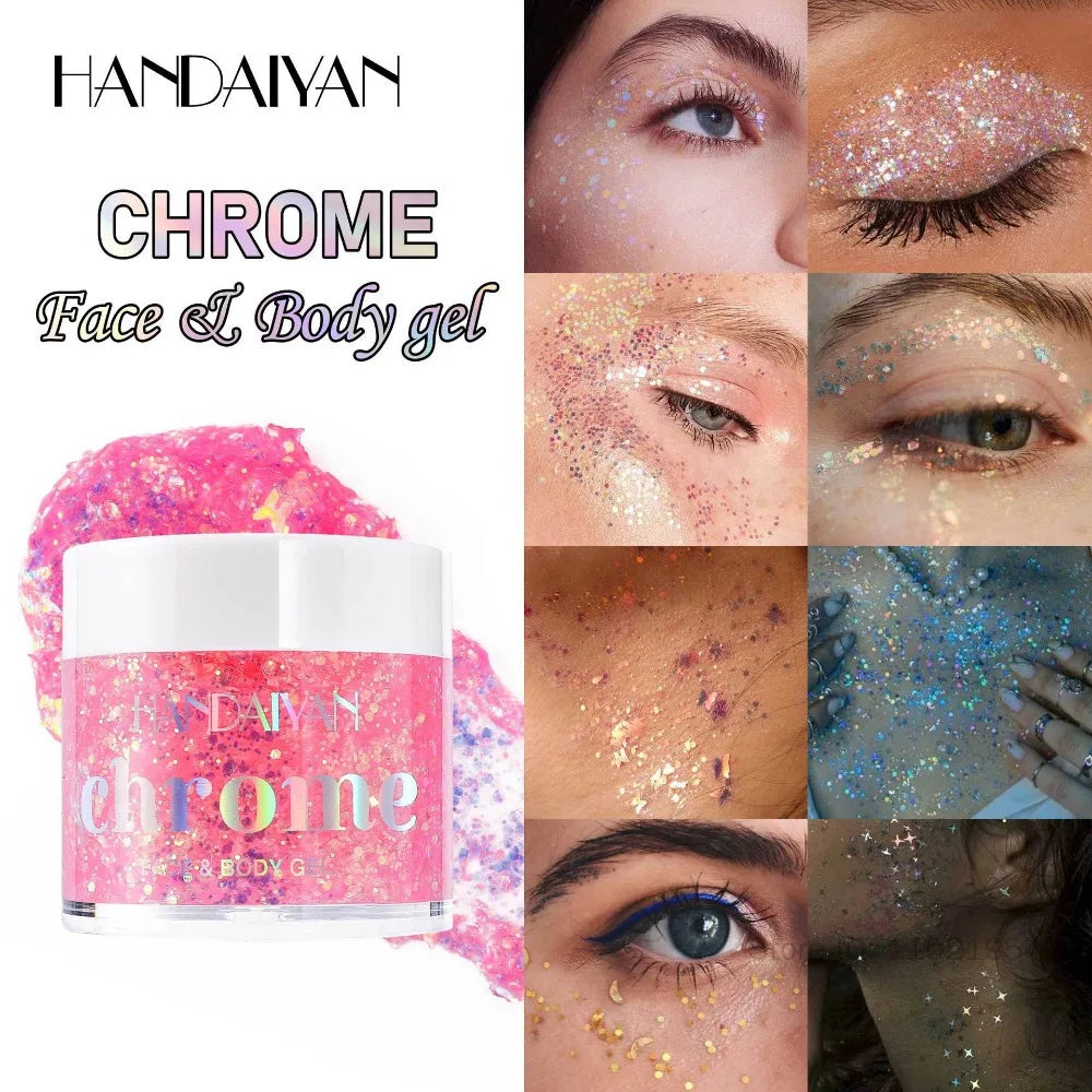 Face & Body Glitter Gel – Festival, Concert & Carnival Makeup