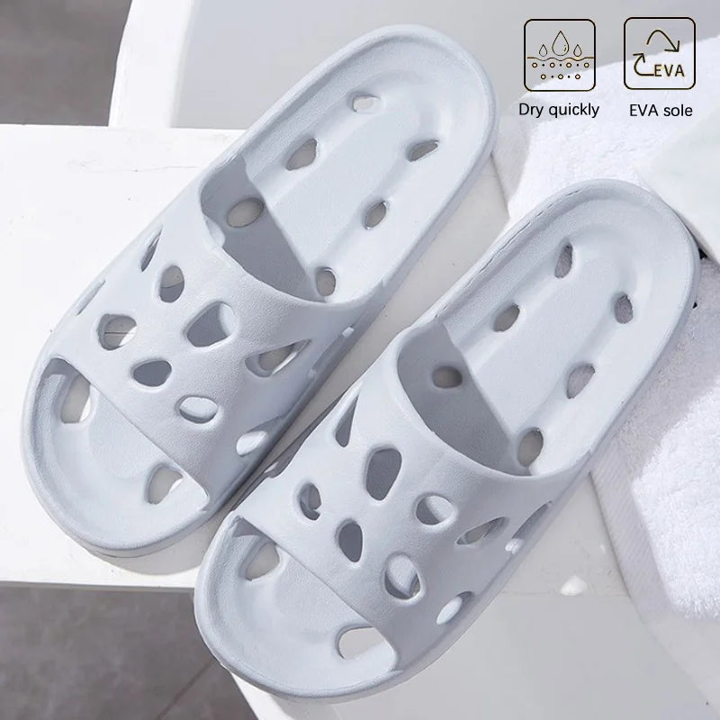 Non-Slip Hollow Summer House Slippers – Soft Cushion Indoor