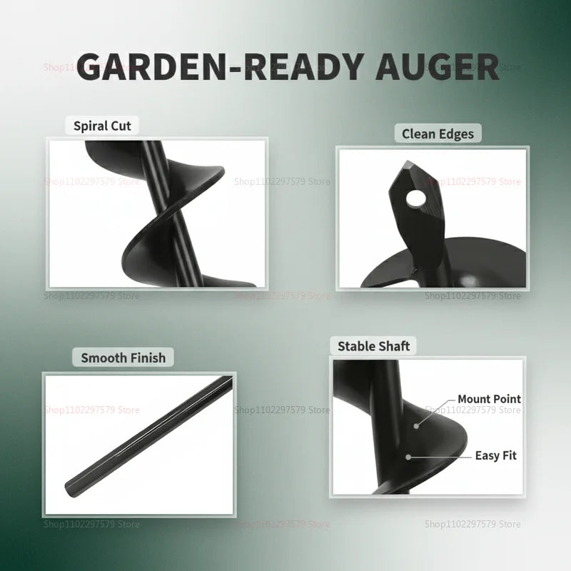 Garden Earth Auger Spiral Drill Bit for Planting Flowers Vegetables Manual Electric Drill Soil Loosening Gardening Tool Peaceful Pleasures Health and Wellness
