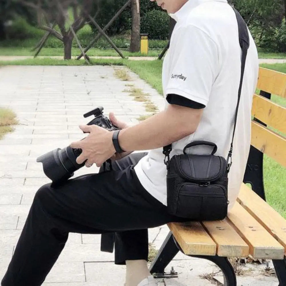 Single Shoulder SLR Camera Bag – Scratch-Proof Nylon Handbag