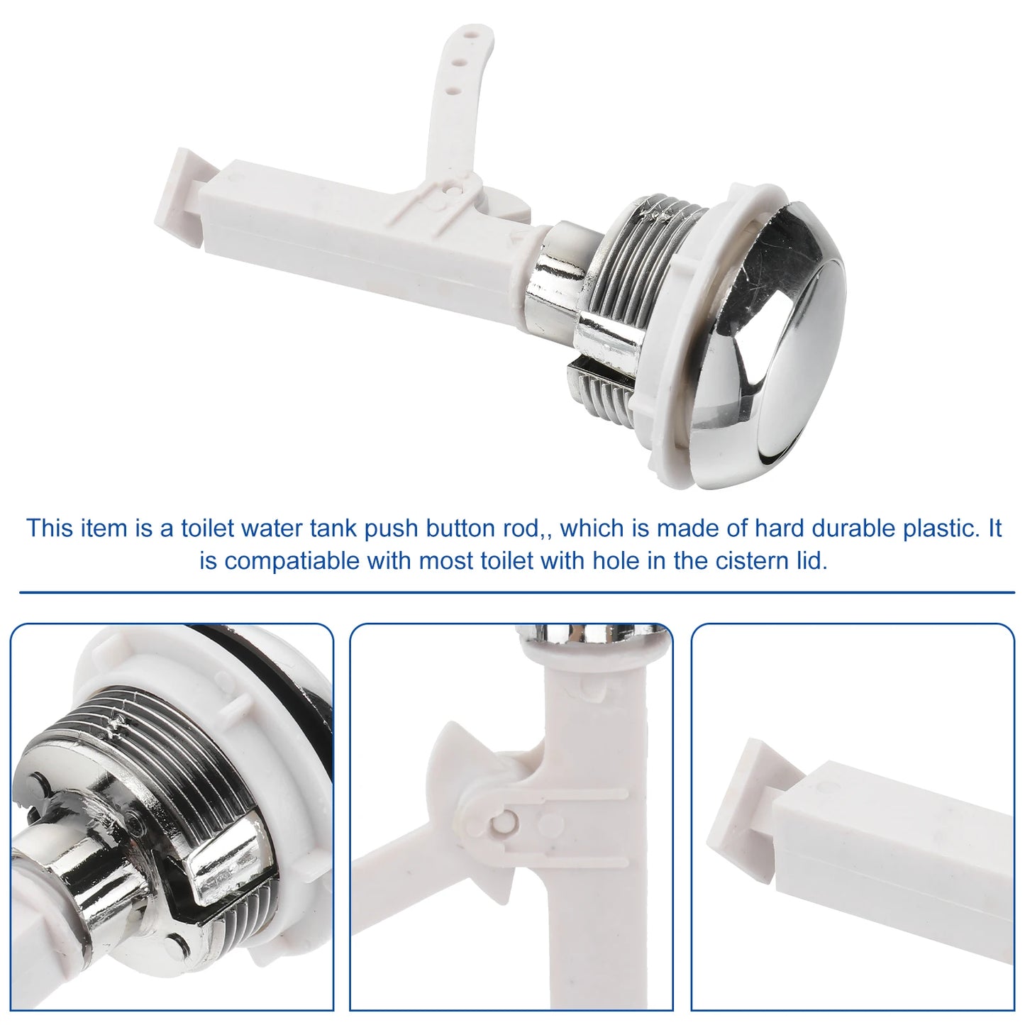 Push Button Toilet Flush Kits Rods Round Valve Push Button Flush Toilet Seat Water Tank Valve Home Hotel Hardware Accessories Peaceful Pleasures Health and Wellness