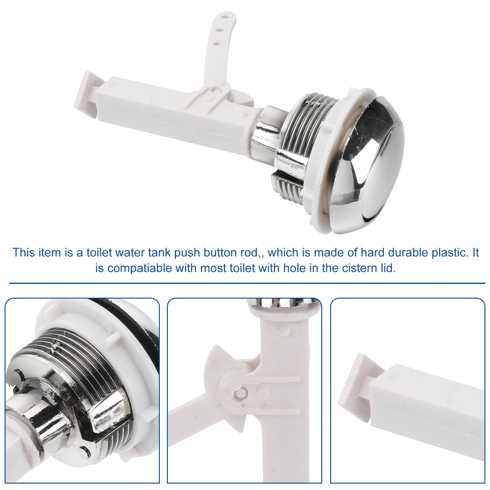 Push Button Toilet Flush Kits Rods Round Valve Push Button Flush Toilet Seat Water Tank Valve Home Hotel Hardware Accessories Peaceful Pleasures Health and Wellness