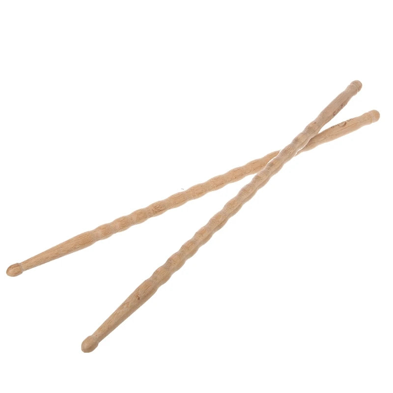 1 Pairs Wavy Pattern Bamboo Drumsticks 5A 5B 6A Drum Stick Durable
