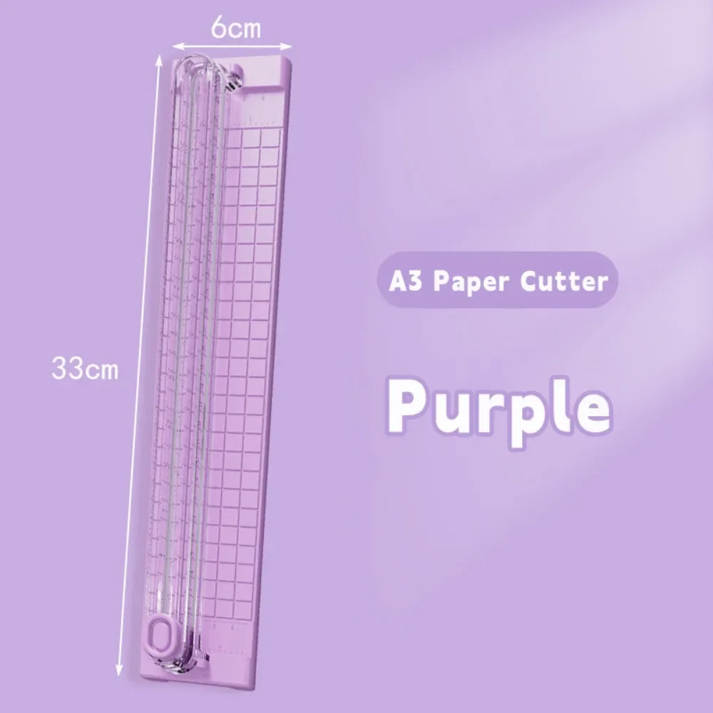 New Paper Cutter Paper Knife Paper Cutting Machine Office Cutter Paper Cutting Photo Bidirectional Paper Cutting Tool Practical Peaceful Pleasures Health and Wellness PURPLE