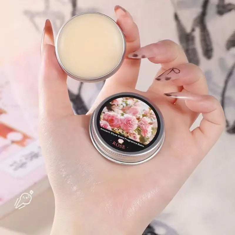 4-Pack Solid Perfume Set – Rose, Osmanthus, Camellia & Freesia