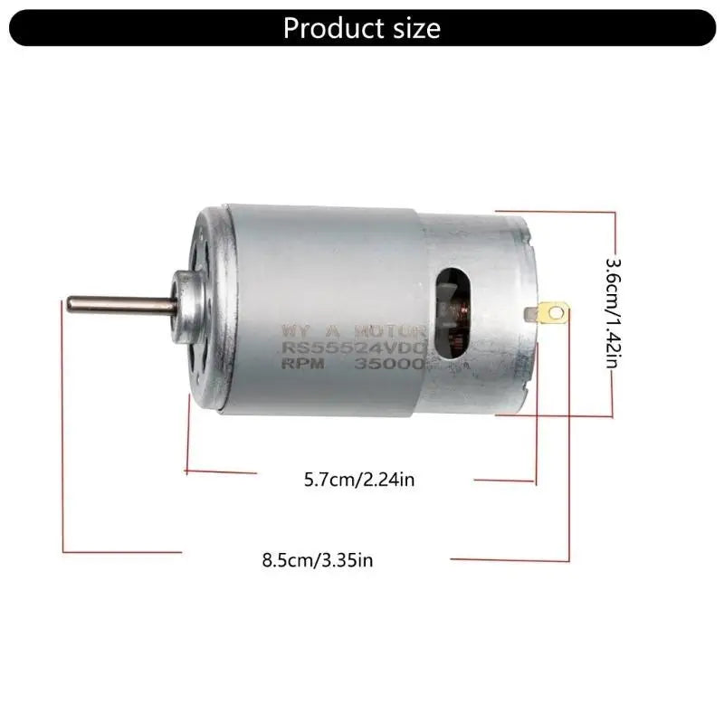 24V RS555 Upgrade Motor for Kids Ride-On Car – 2-Pack