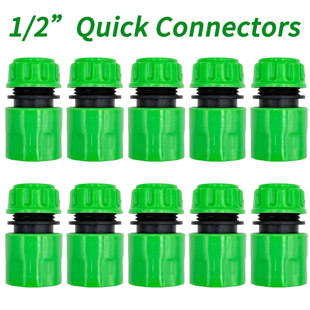 Garden Watering Hose ABS Quick Connector 1/2” End Double Male Hose Coupling Joint Adapter Extender Set For Hose Pipe Tube Peaceful Pleasures Health and Wellness
