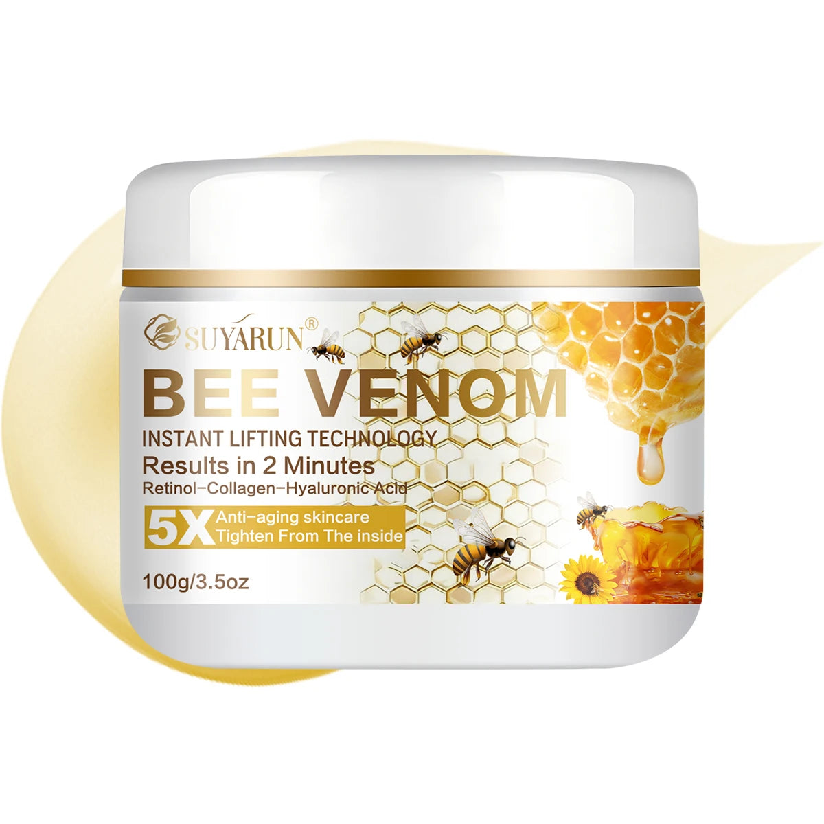 SUYARUN Retinol & Hyaluronic Acid Honey Firming Cream - Anti-Aging, Moisturizing & Skin Tightening - Best Seller. Peaceful Pleasures Health and Wellness 100g