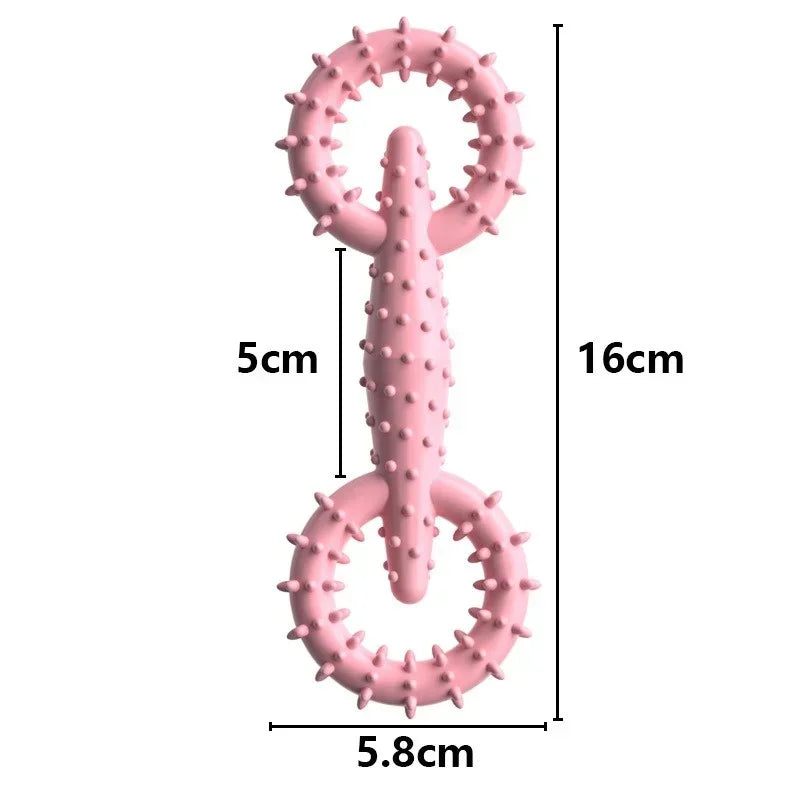 Interactive Dog Pull Ring Chew Toy | Durable Rubber Teeth Cleaner
