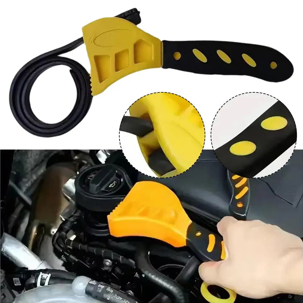 6/8 Inch Adjustable Belt Wrench – Oil Filter Strap Spanner