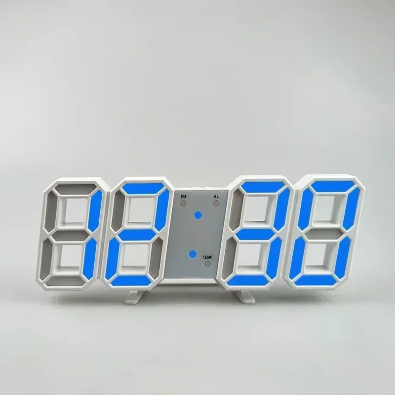 LED Digital Alarm Clock – Wall & Desk, Calendar, 3 Brightness