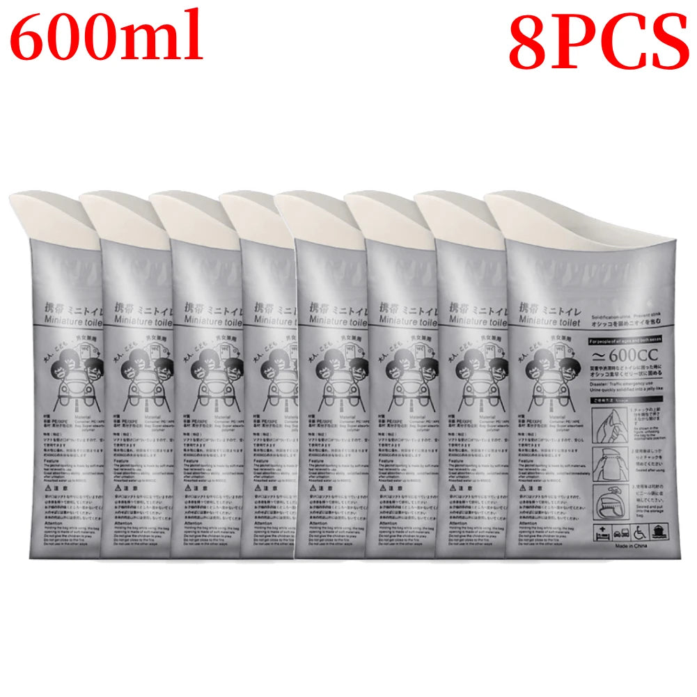 4-32Pcs Outdoor Emergency Urine Bags 700ml Disposable Travel Mobile Toilet Portable Urinal Bag for Female Baby Male Vomiting Bag Peaceful Pleasures Health and Wellness 600ml 8PCS