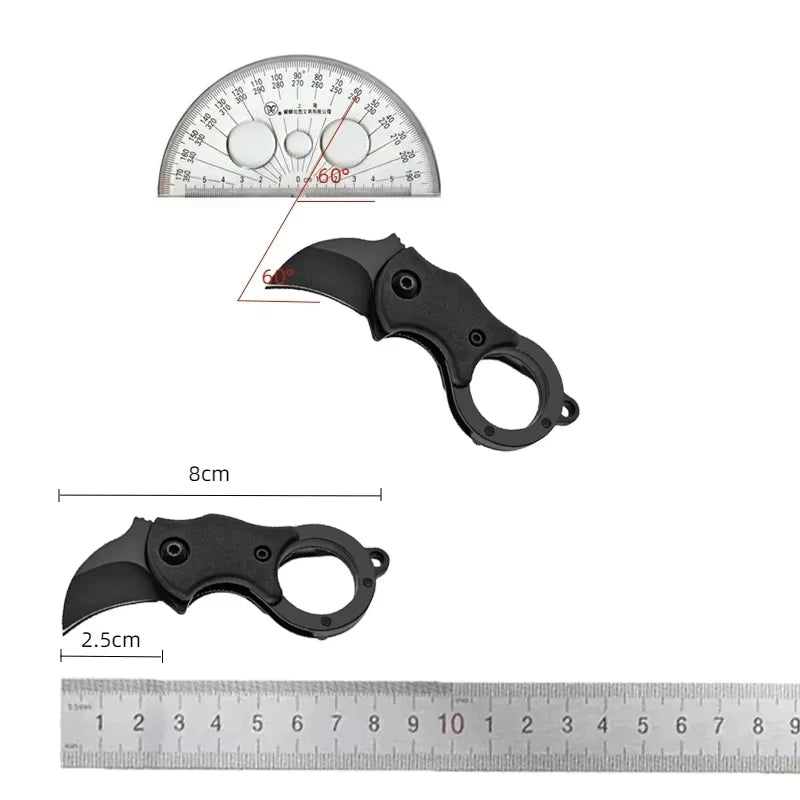1pcs NEW Mini Keychain Pocket Knife Stainless Steel Camping Small Mini Portable Knife Peeler Fixed Blade Multi EDC Tool with Cha Peaceful Pleasures Health and Wellness