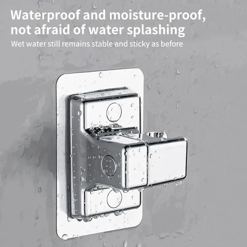 Adjustable Self-Adhesive Shower Head Holder | Wall Mount Bracket