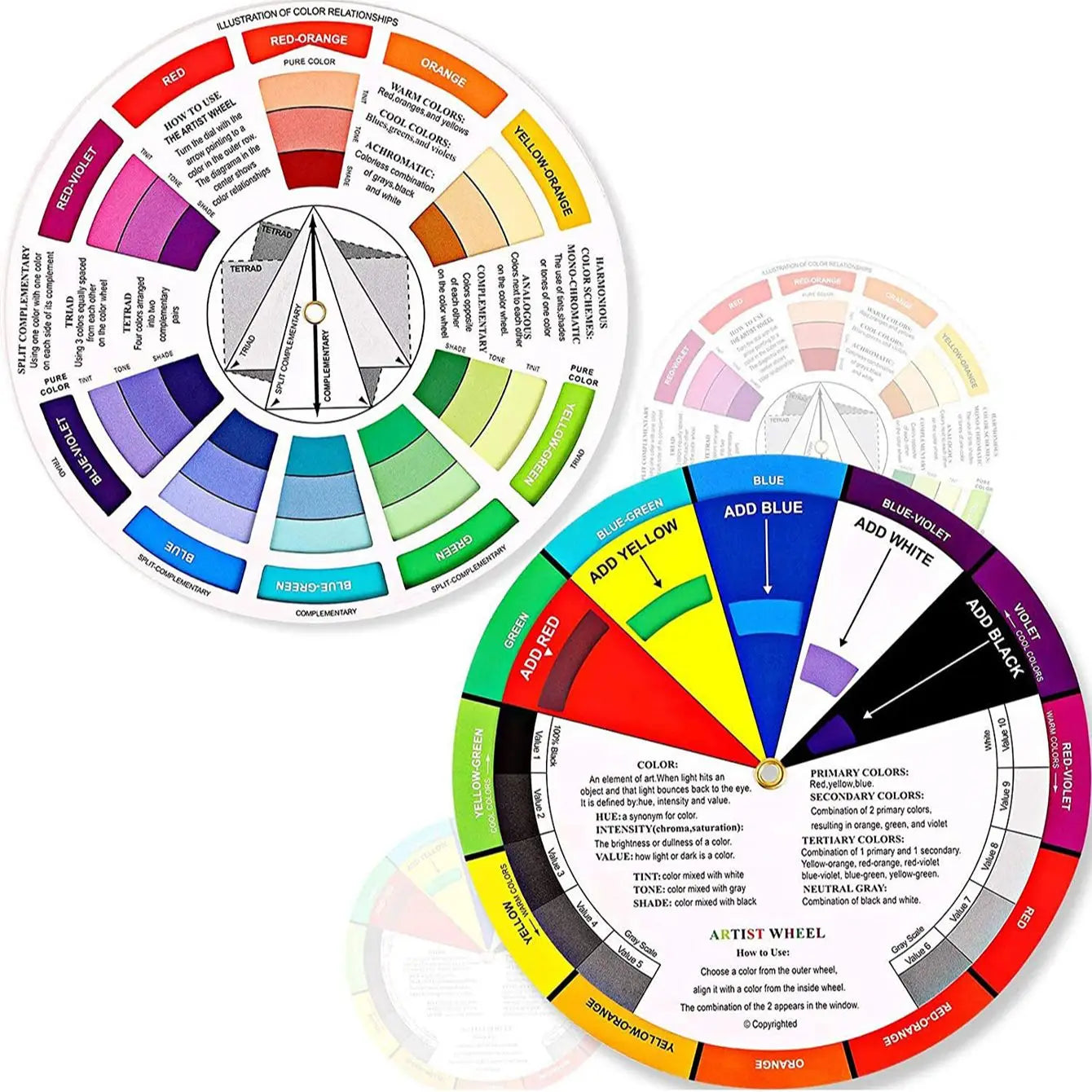 Bview Art Mixing Wheel Artist School Learning Guide Class Teaching