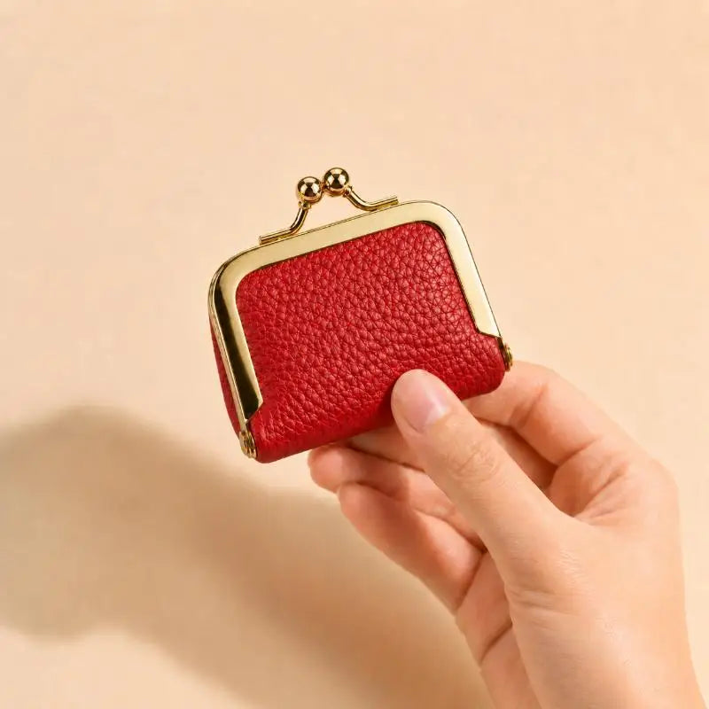 Mini Leather Lock Coin Purse | Jewelry & Earring Pouch Bag