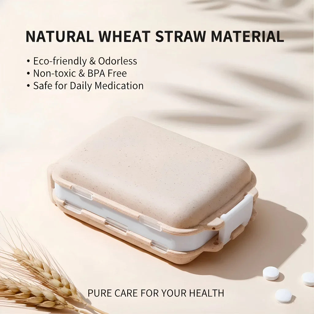 8 Grids Weekly Pill Box Medicine Organizer Tablet Storage Box Travel Pill Case Drug Dispenser Container Health Care Portable Peaceful Pleasures Health and Wellness