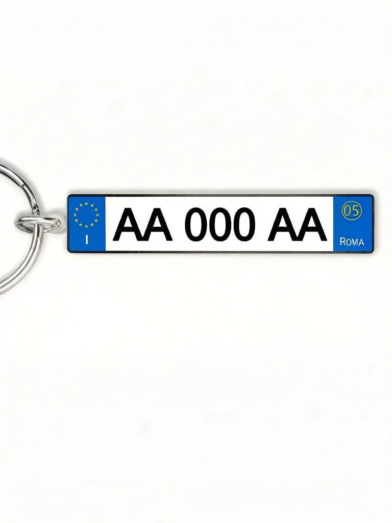Custom Car License Plate Keychain Personalized Name Number Plate Acrylic Metal Keyring Gift for Dad Boyfriend Peaceful Pleasures Health and Wellness Italy Acrylic