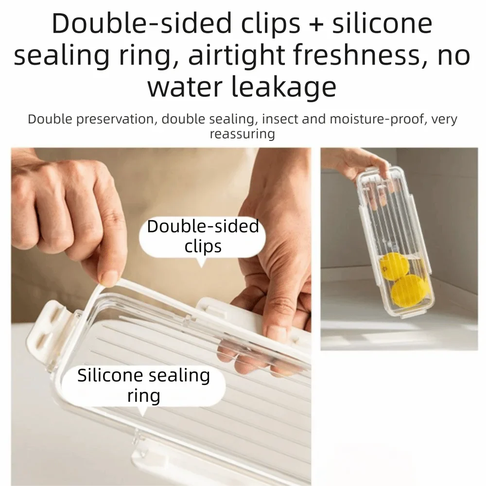 Airtight Pasta Storage Container – Stackable Clear Plastic Box